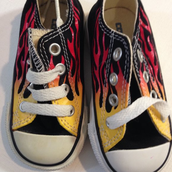 Kids Infant Flames Converse Chuck T All Star Oxford Sneaker - Picture 5 of 8